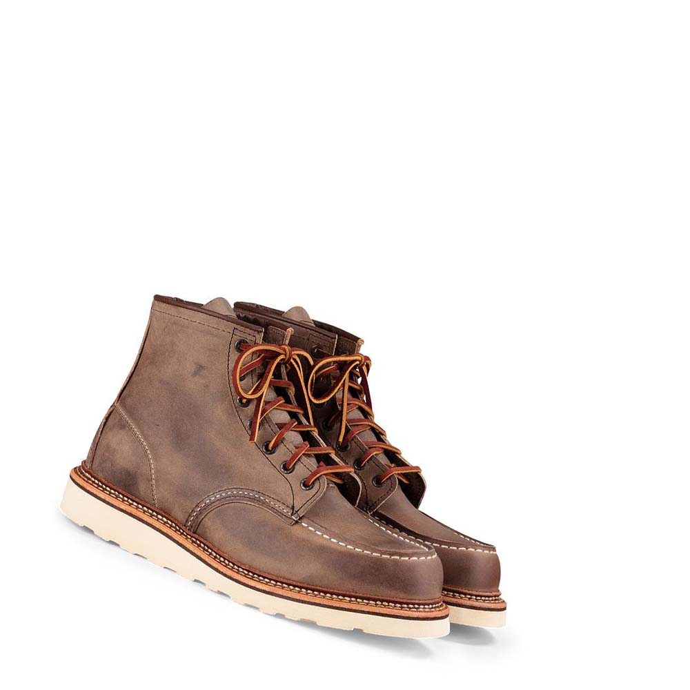 Red Wing Classic Moc Heritage 6-Inch in Rough & Tough Leather Men's Boots Coffee | ZA 217RVD